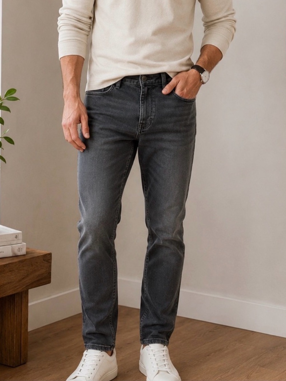 Banana Republic Slim Fit Gray Stretch Jeans Mens 34x32 Charcoal